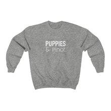 Load image into Gallery viewer, Puppies &amp; Pinot - Crewneck Sweatshirt