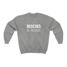 Load image into Gallery viewer, Rescues and Rosé - Crewneck Sweatshirt