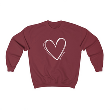 Load image into Gallery viewer, Love Like a Dog (big heart) - Crewneck Sweatshirt